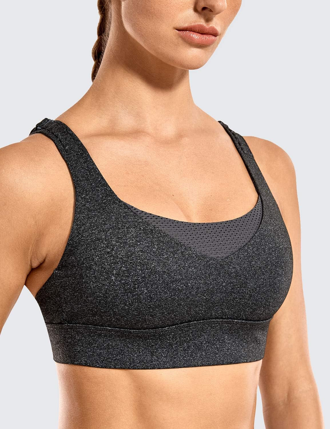 Women's High-Impact Convertible Racerback Sports Bra - Padded Wire-Free Workout Bra