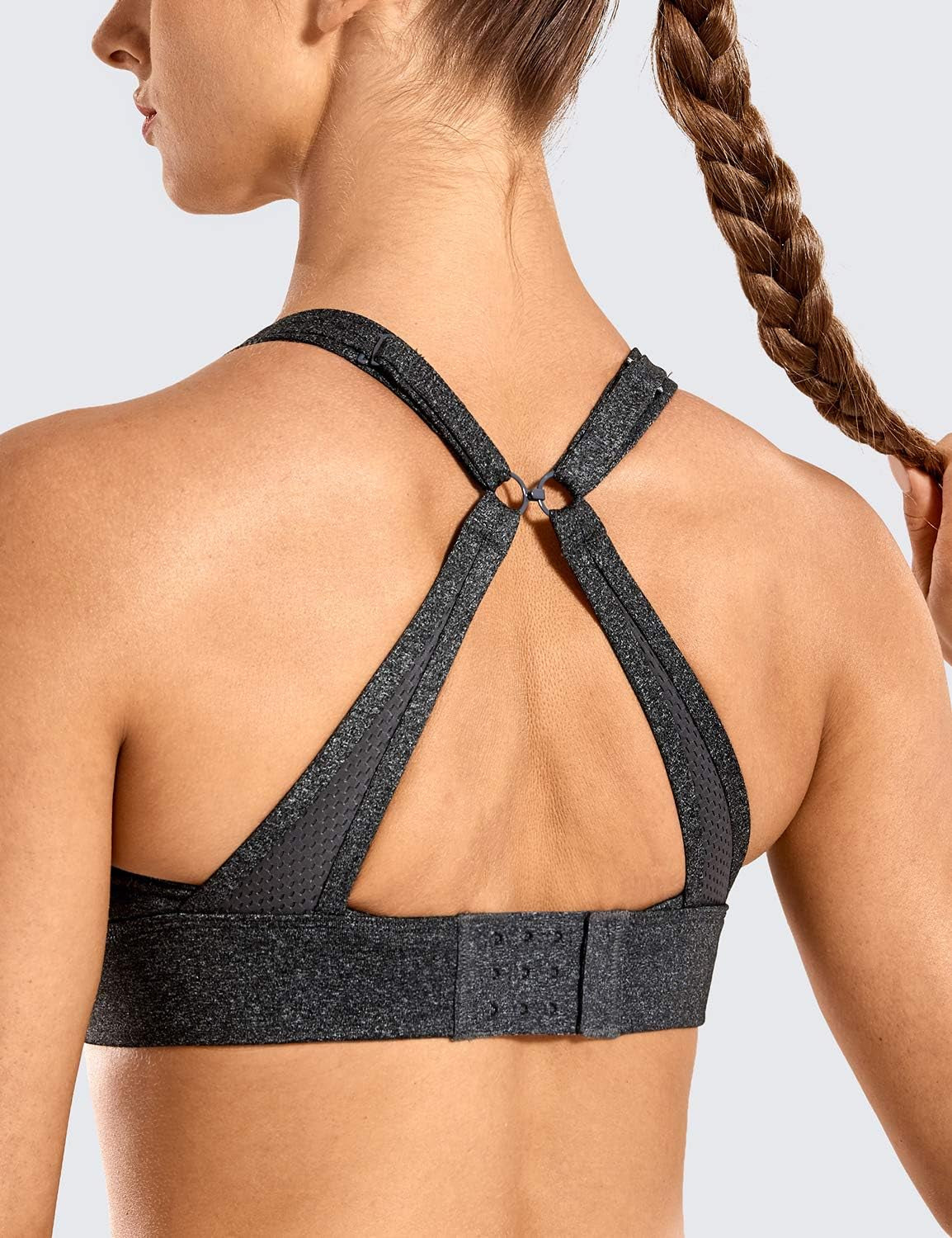 Women's High-Impact Convertible Racerback Sports Bra - Padded Wire-Free Workout Bra